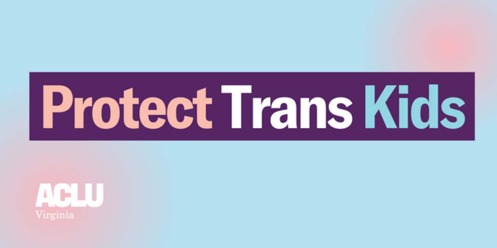 A banner reading "Protect trans kids"